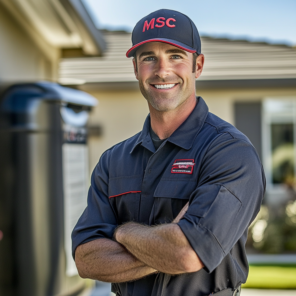 Professional HVAC technician from Master Service Company