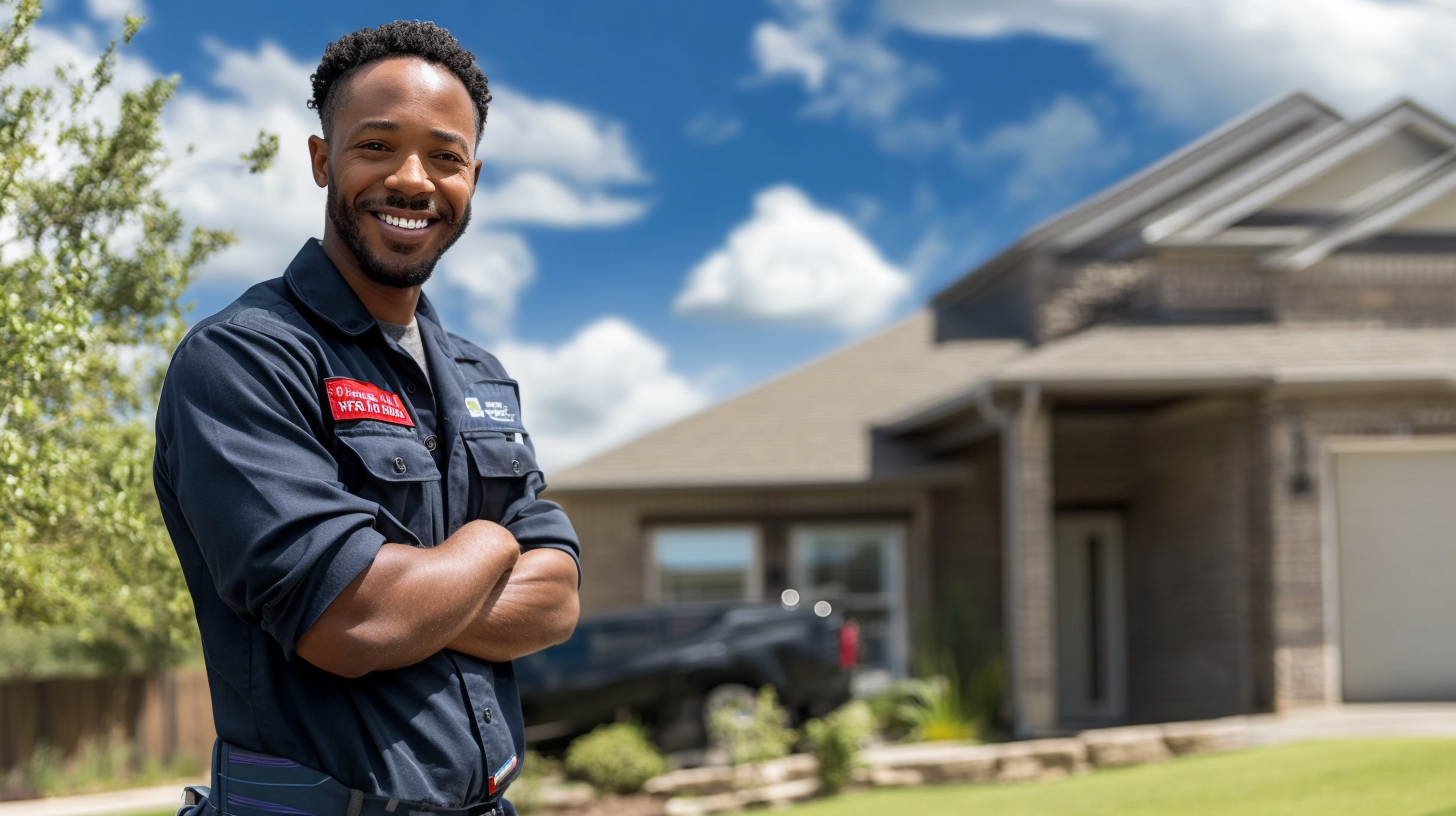 Professional AC installation technician
