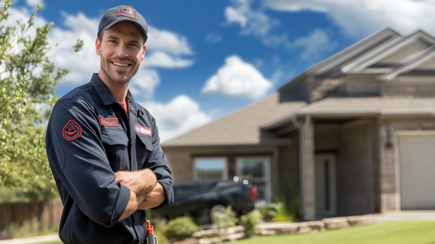 Friendly HVAC service technician ready to help